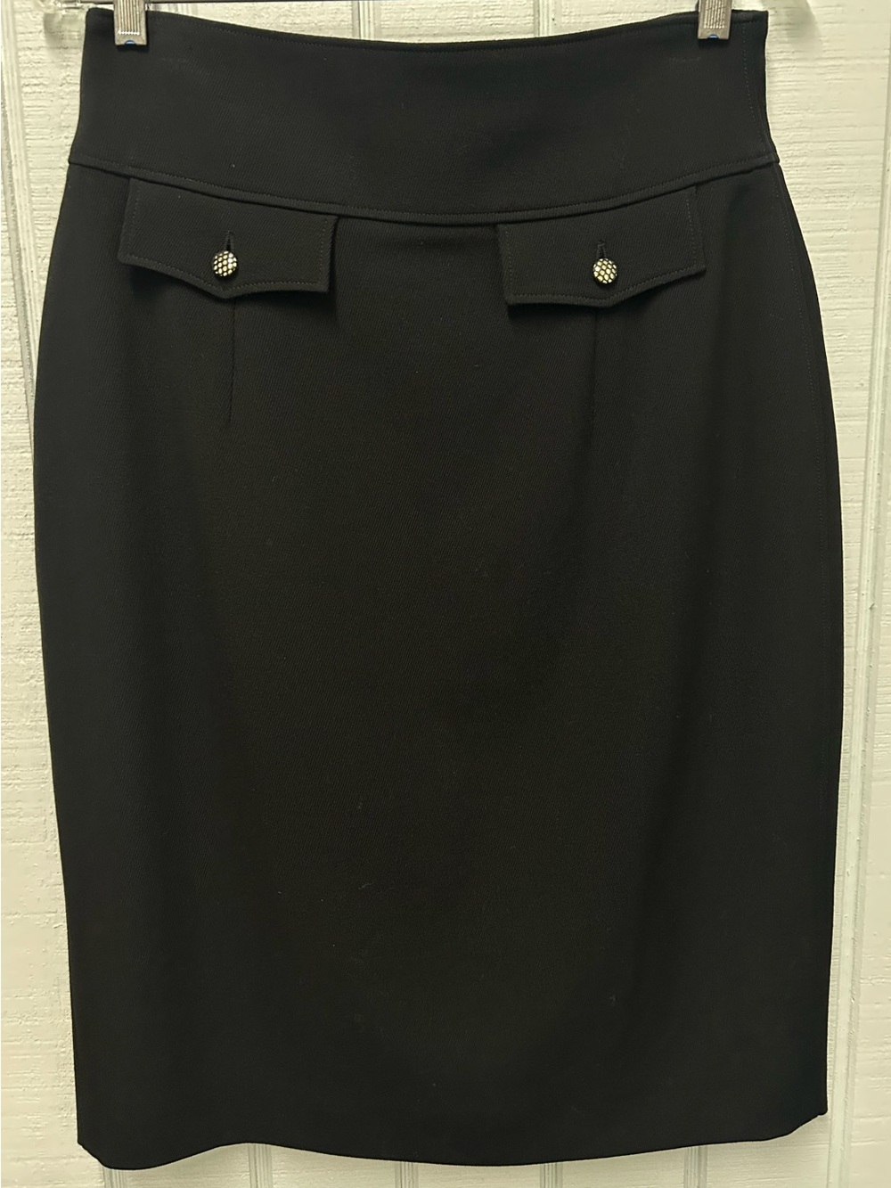 Yves Saint Laurent Black High-Waist Pencil Skirt Size F44/10